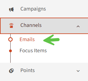 Example of email selection for clone