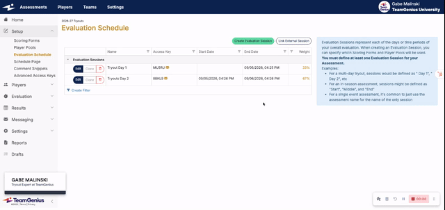 Schedule Page + Comment Snippets + Advanced Access Keys