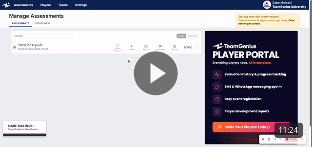 The Player Check-in Page Explained