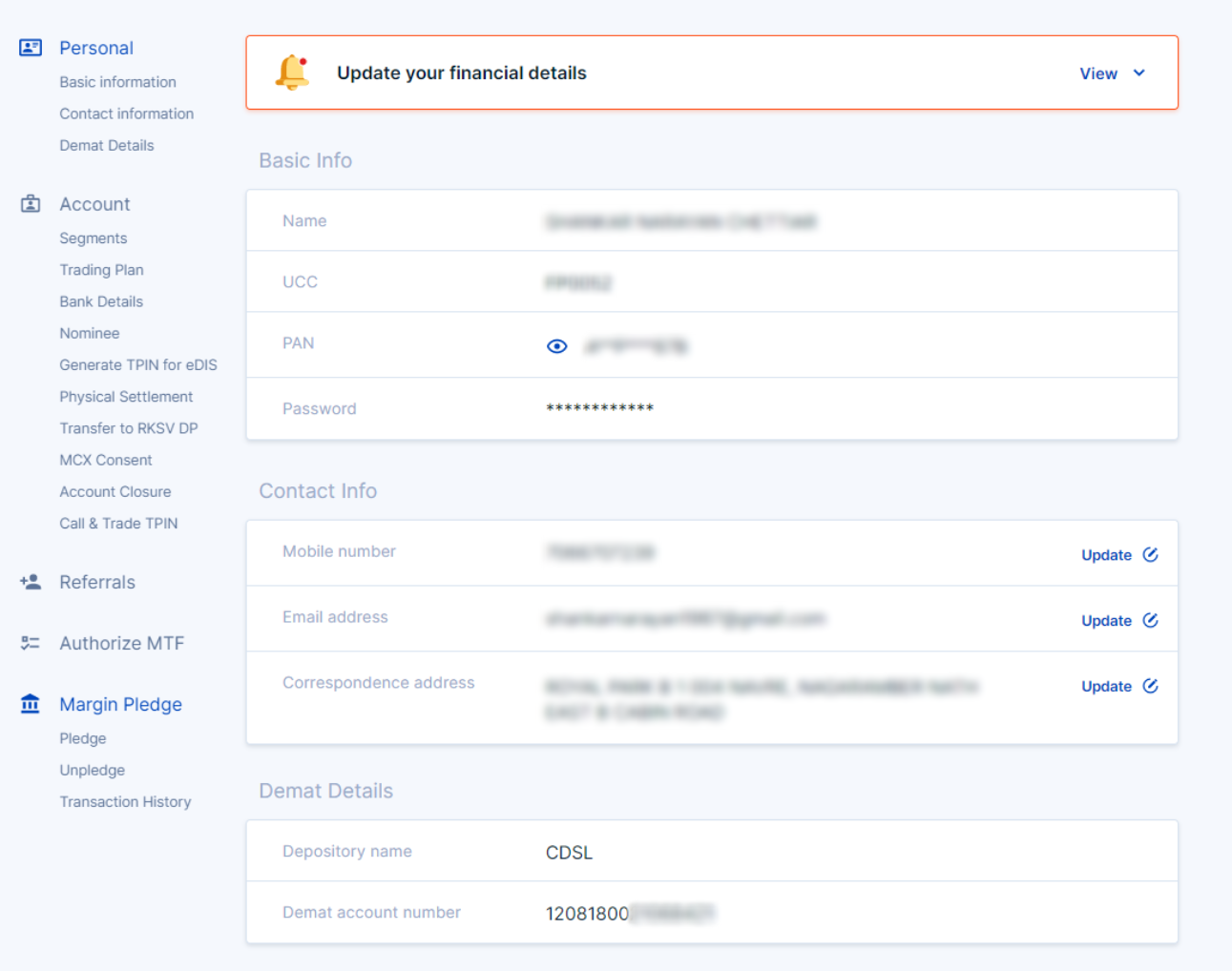 4. Once you have entered these details, CDSL will send you an OTP on
