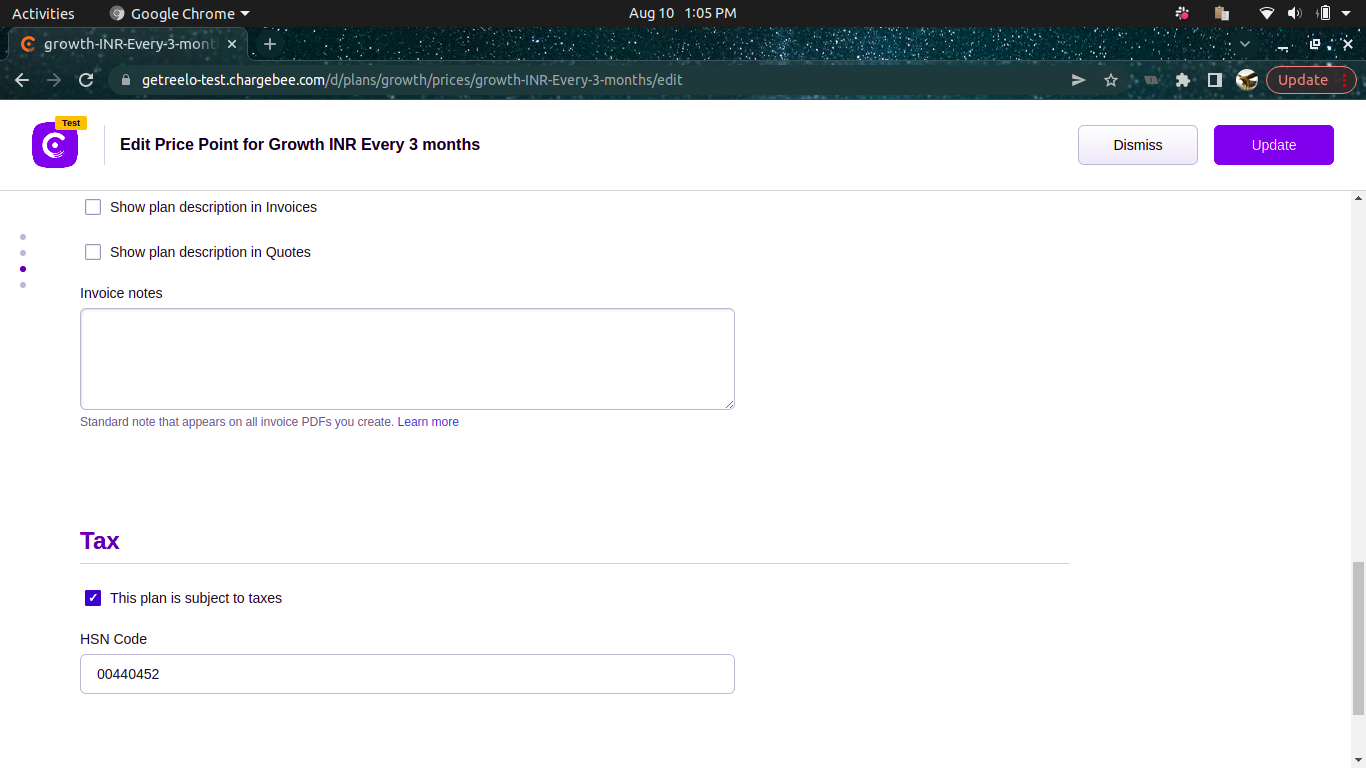 Why is the HSN number not displayed in Invoices? Chargebee Help Center
