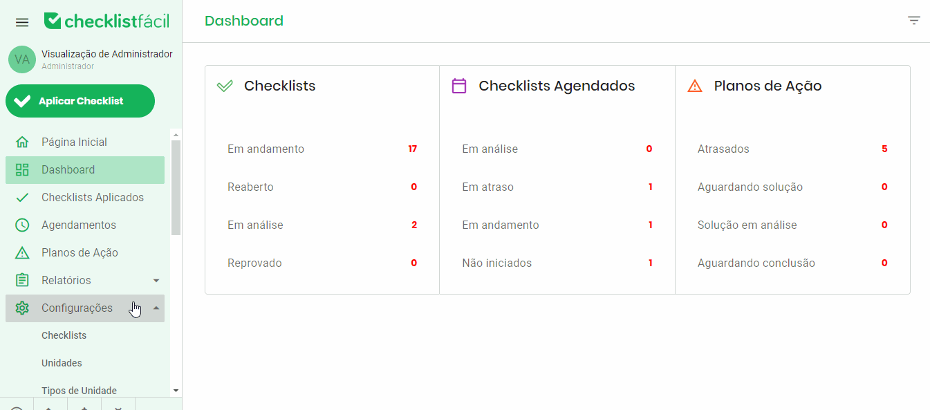 Demonstração de clique no botão novo em Regiões e Grupos