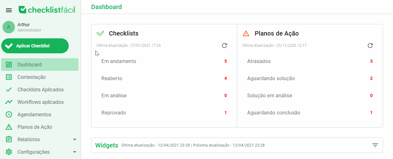 Gif mostrando como iniciar workflow