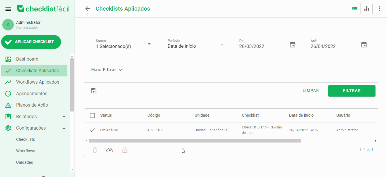GIF mostrando como visualizar o código da avaliação