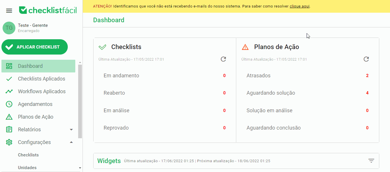 GIF demonstrando o clique para desbloqueio do e-mail