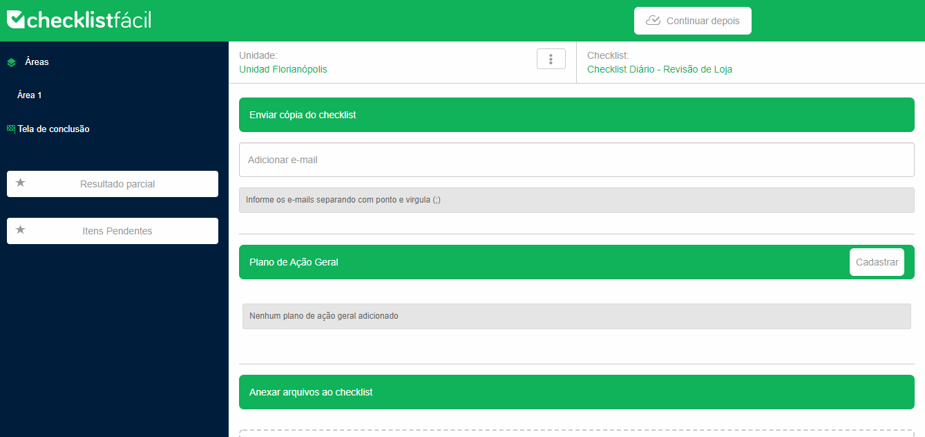 Demonstração de compartilhamento via Web