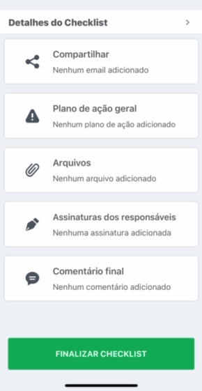 Demonstração de compartilhamento via App