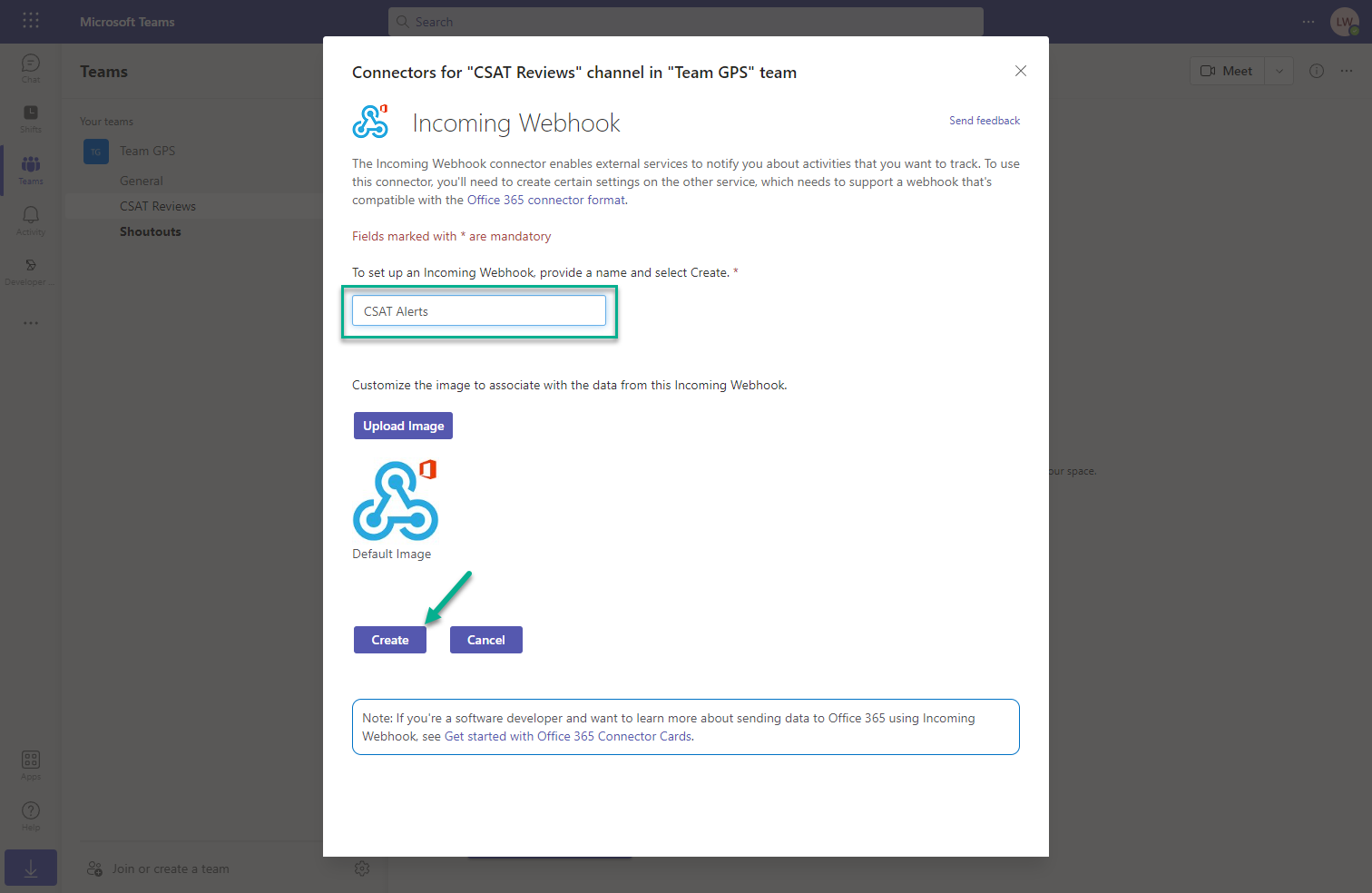 Microsoft Teams CSAT and NPS Alerts Team GPS Portal