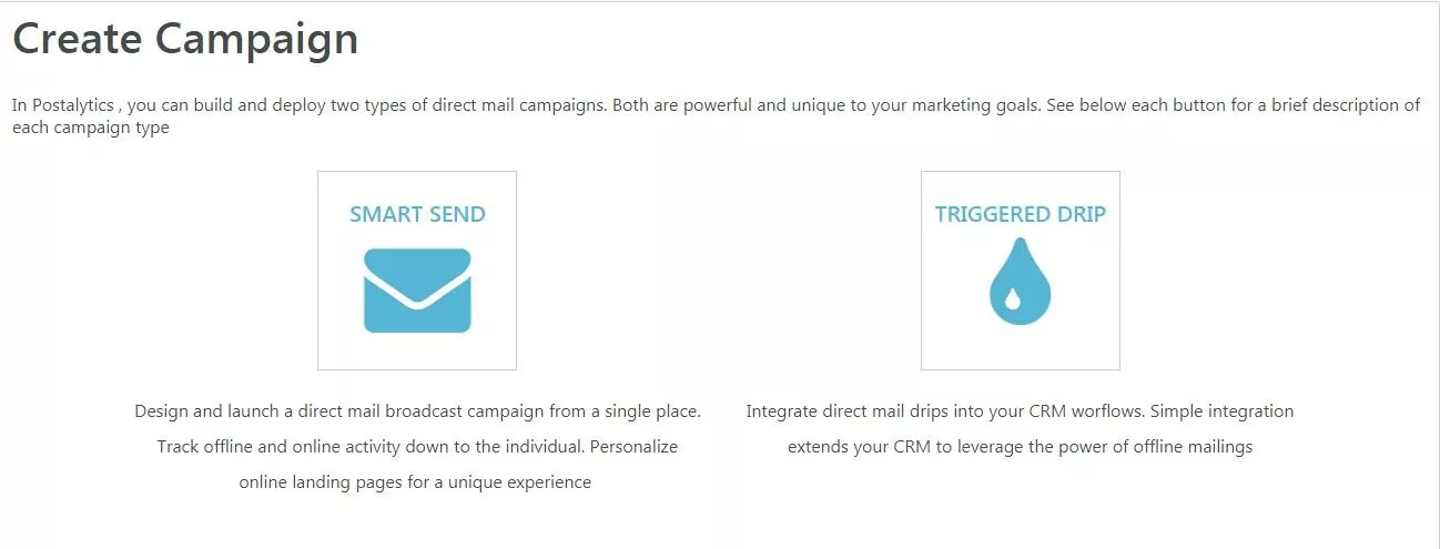 Getting Started With Postalytics - Create Campaign