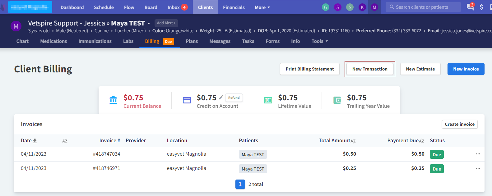 How to manually record a payment in VS Vetspire Support