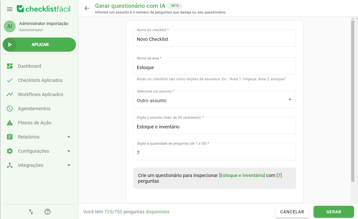 Seleção de outro assunto