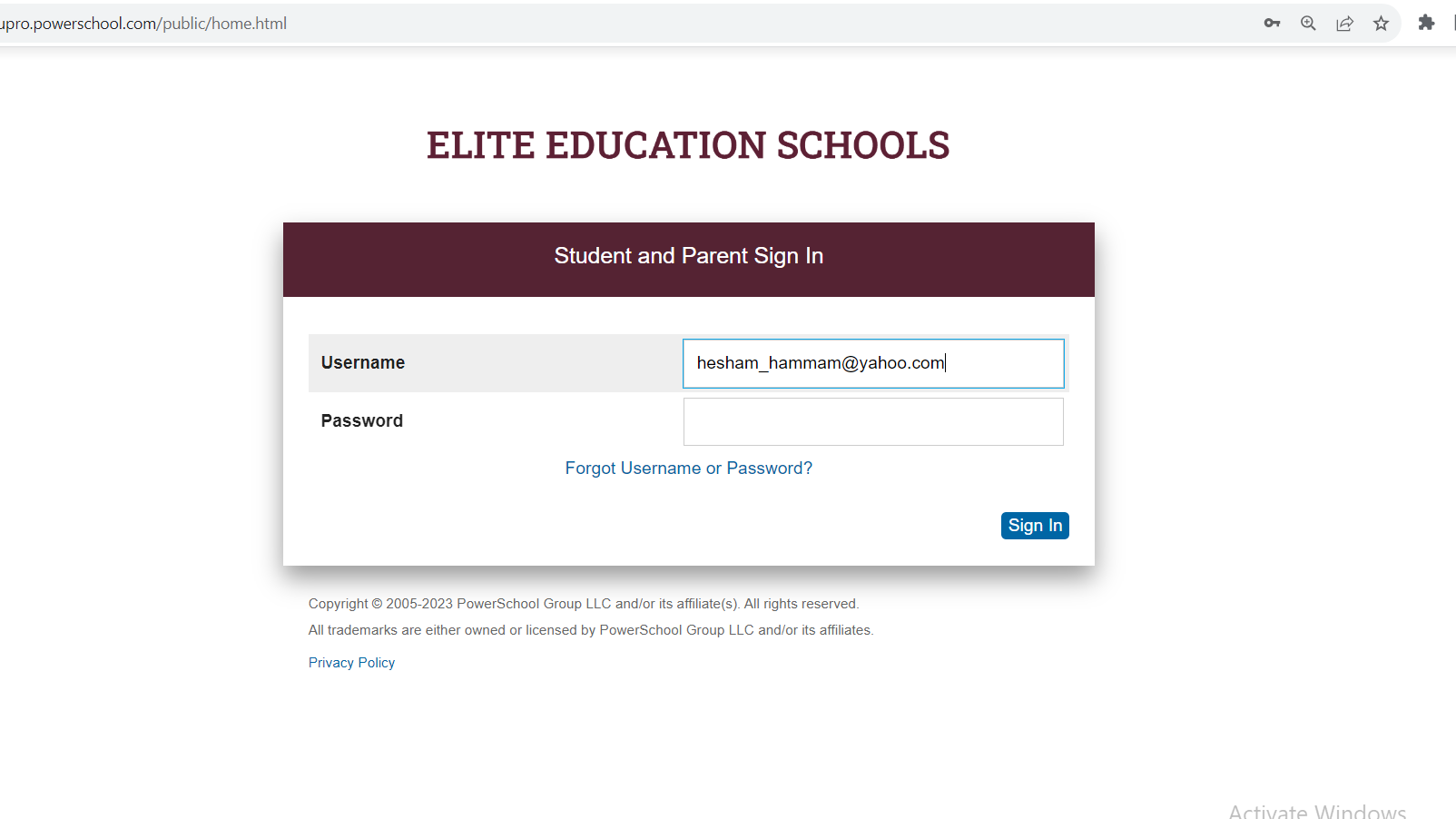 How to Access PowerSchool (Parents Account) Elite Education Support Portal