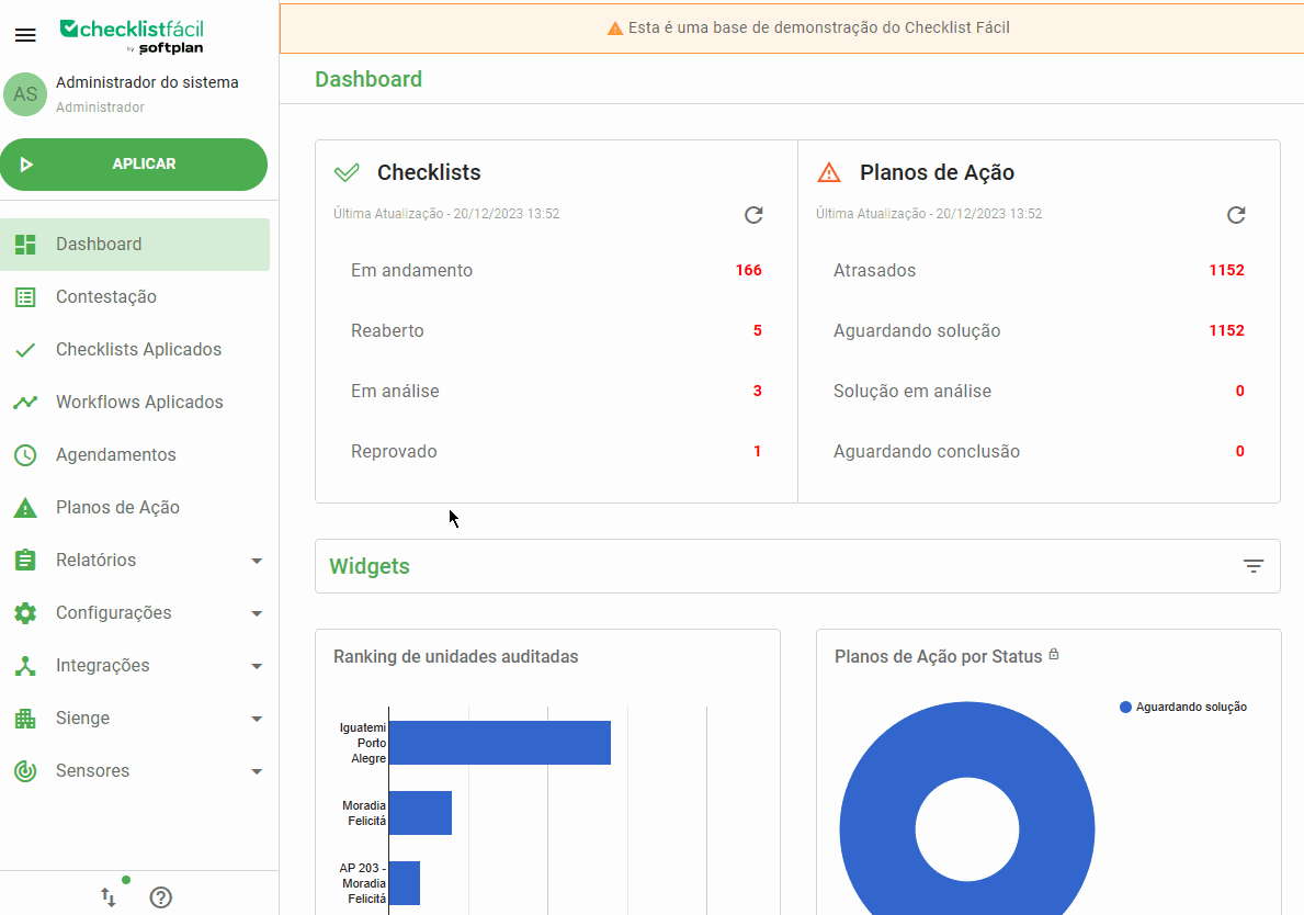 Gif mostrando acesso ao mapa de equipe