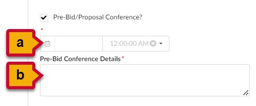 The Pre-Bid Proposal fields.