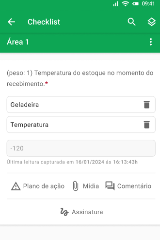 Aplicação mobile sensor