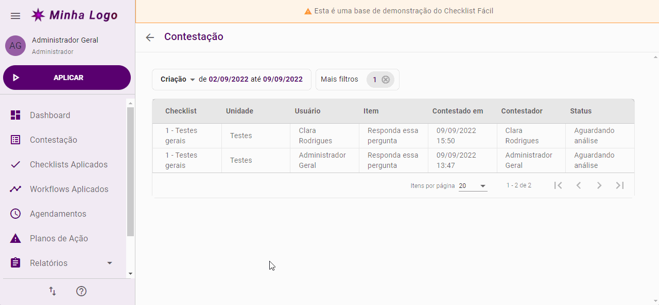 GIF mostrando filtros