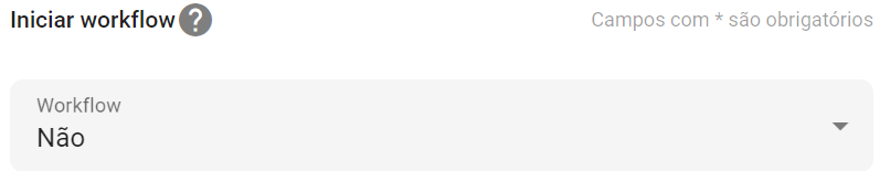 Seleção de Workflow