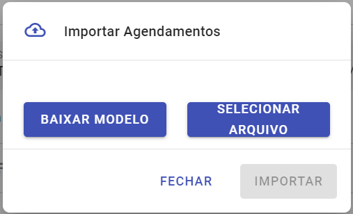 Modal Importação