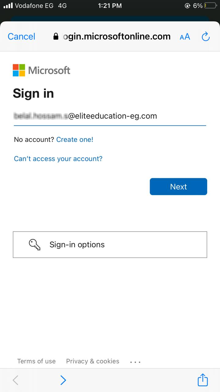 A screenshot of a sign in
Description automatically generated with medium confidence