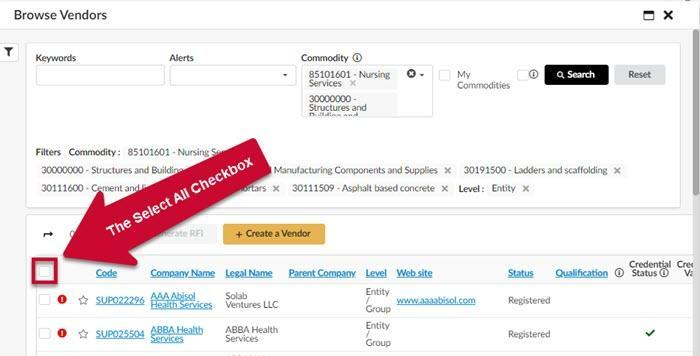 The Select All Checkbox.