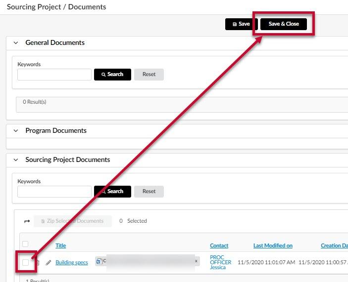 A checkbox for an attachment and the Save & Close button. 