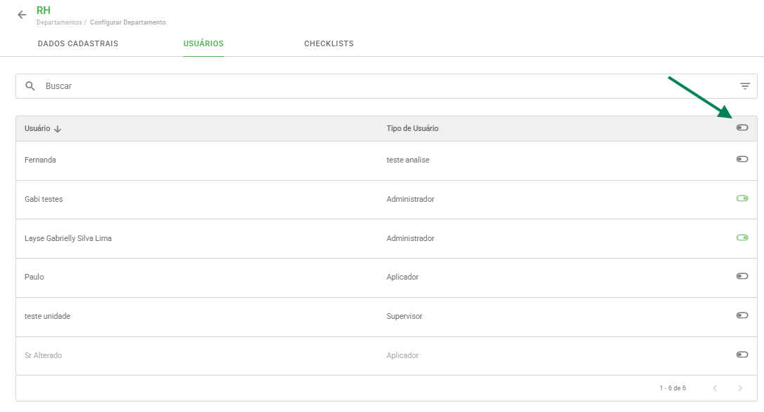Opção de vincular em massa