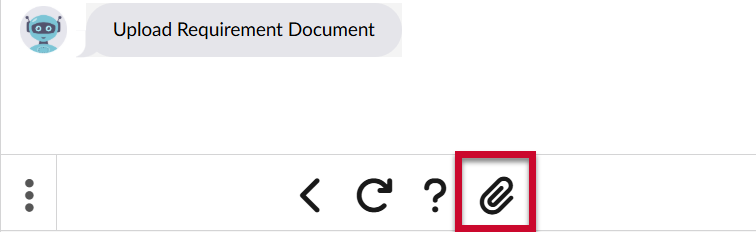 Paperclip icon to add attachments