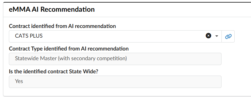 eMMA AI Contract recommendations