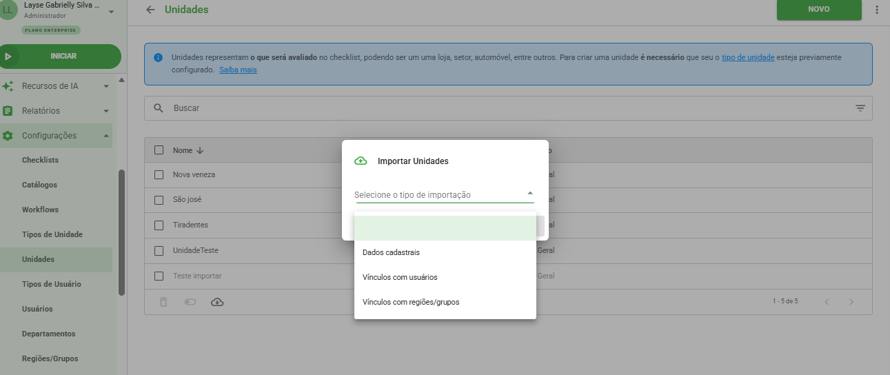 Tipos de Importação