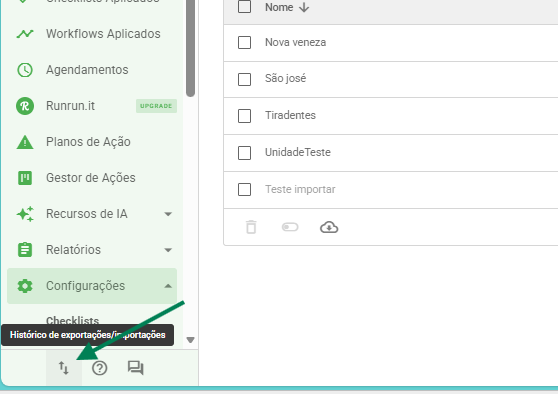 Acompanhando importação