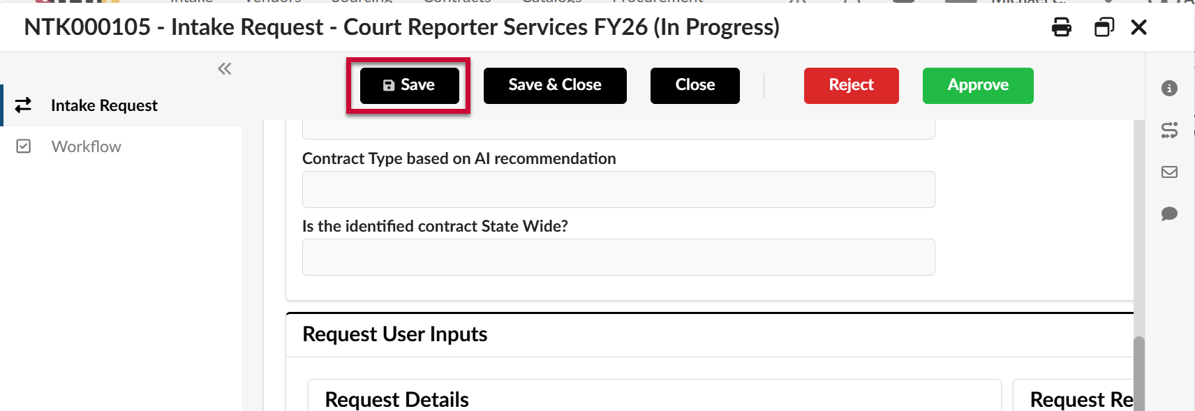 The Save button highlighted