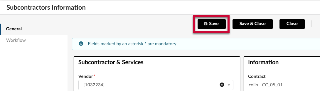 Save button highlighted