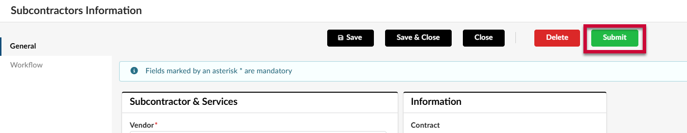 Submit button highlighted