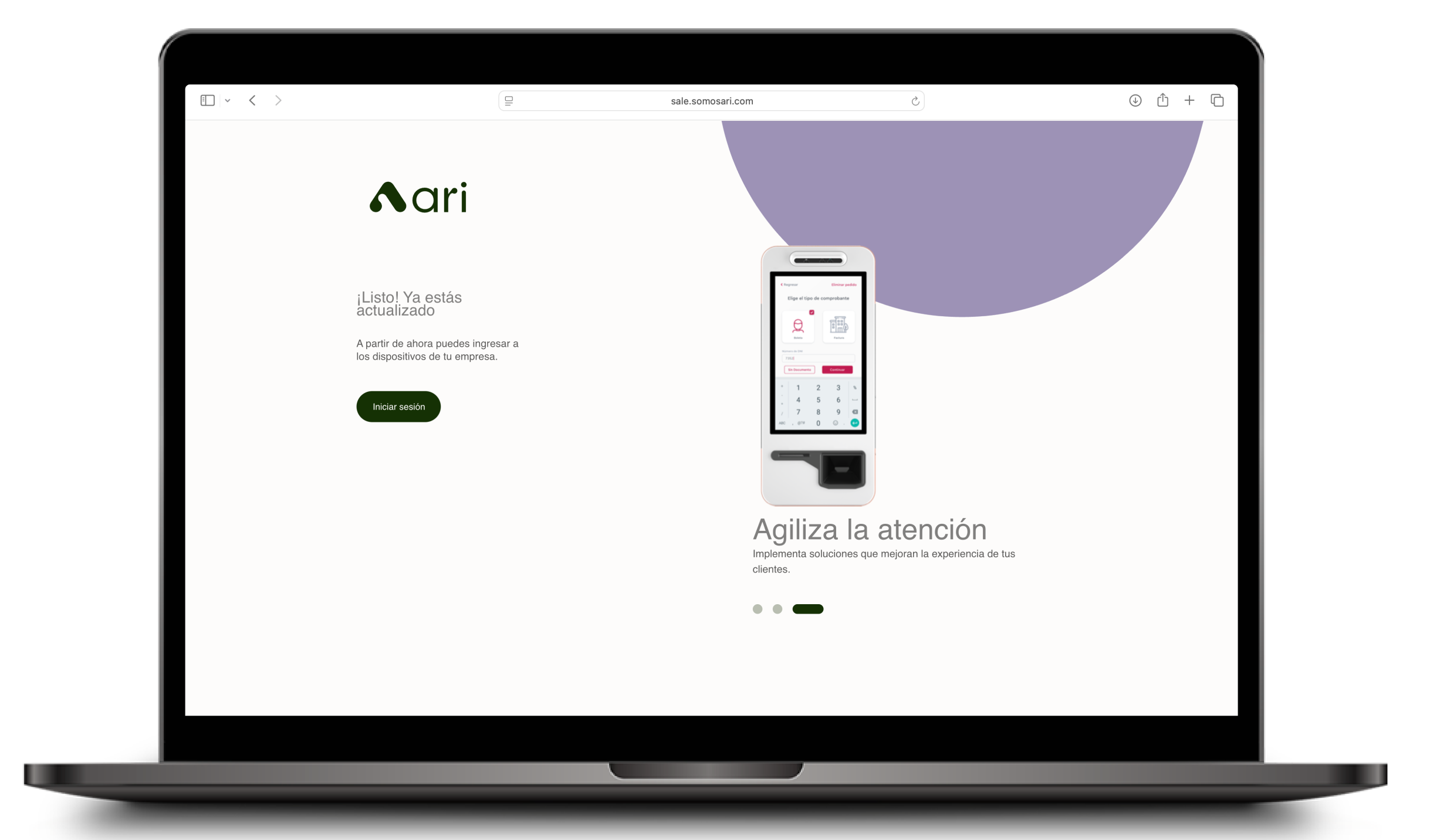 Pantalla confirmación