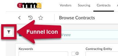 The funnel icon to expand the Filters panel. 