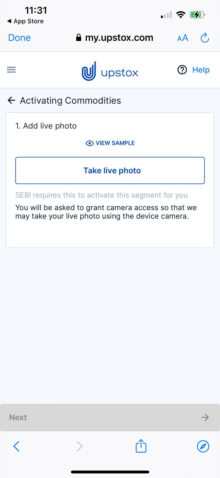 Step 6 Based on the value of your holdings, you will be asked to