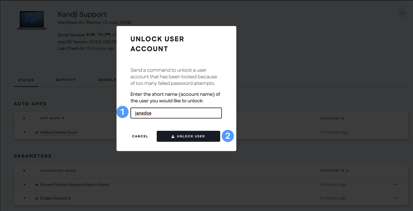 Reset a macOS User Password : Kandji
