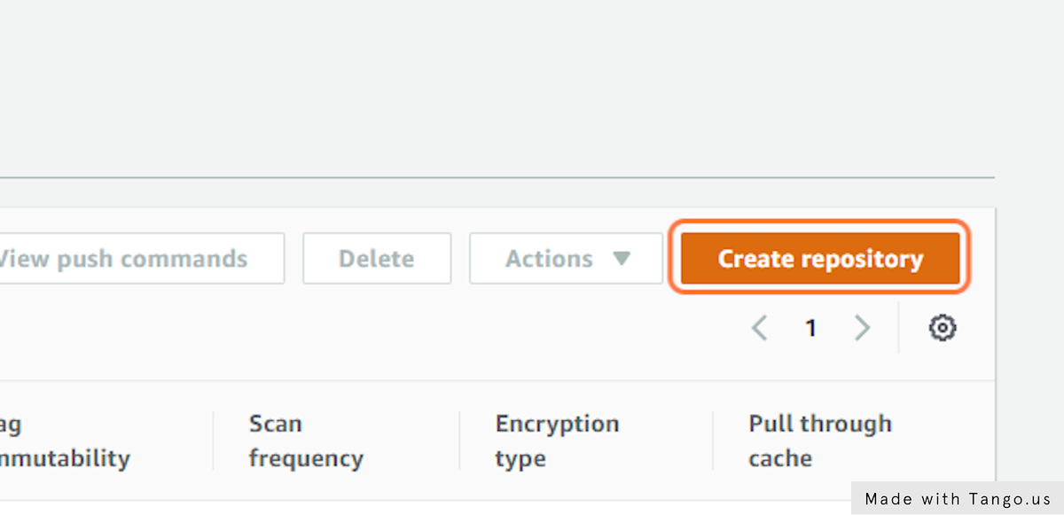 Click on Create repository