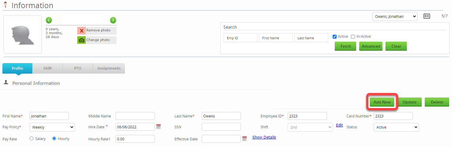 Add a New Employee Manually : Timerack