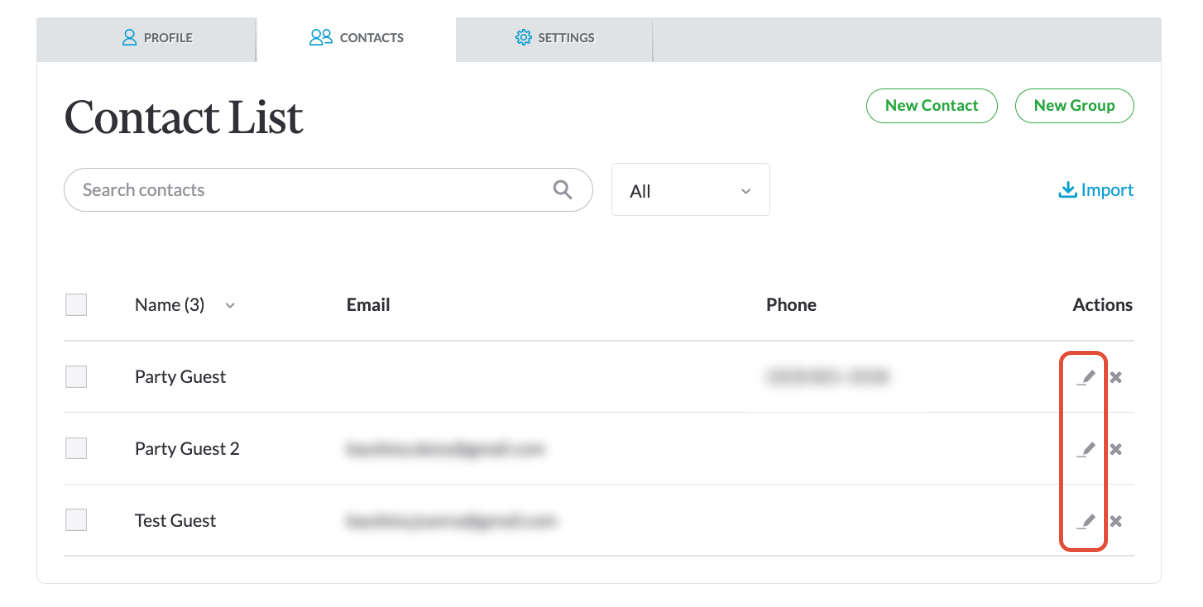 How can I edit my guest's email address? Evite