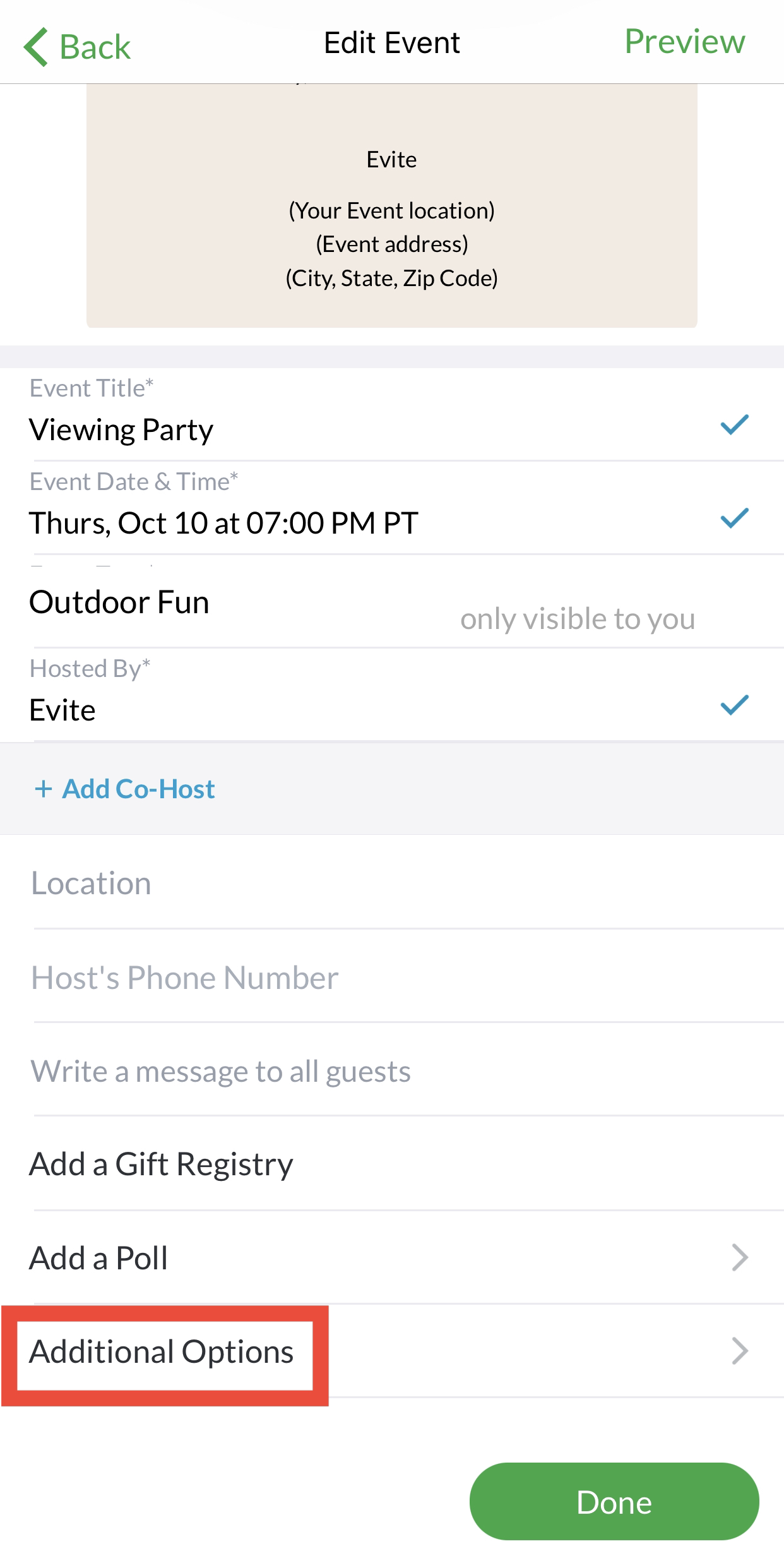 RSVP for Adults and Children on iOS App Evite