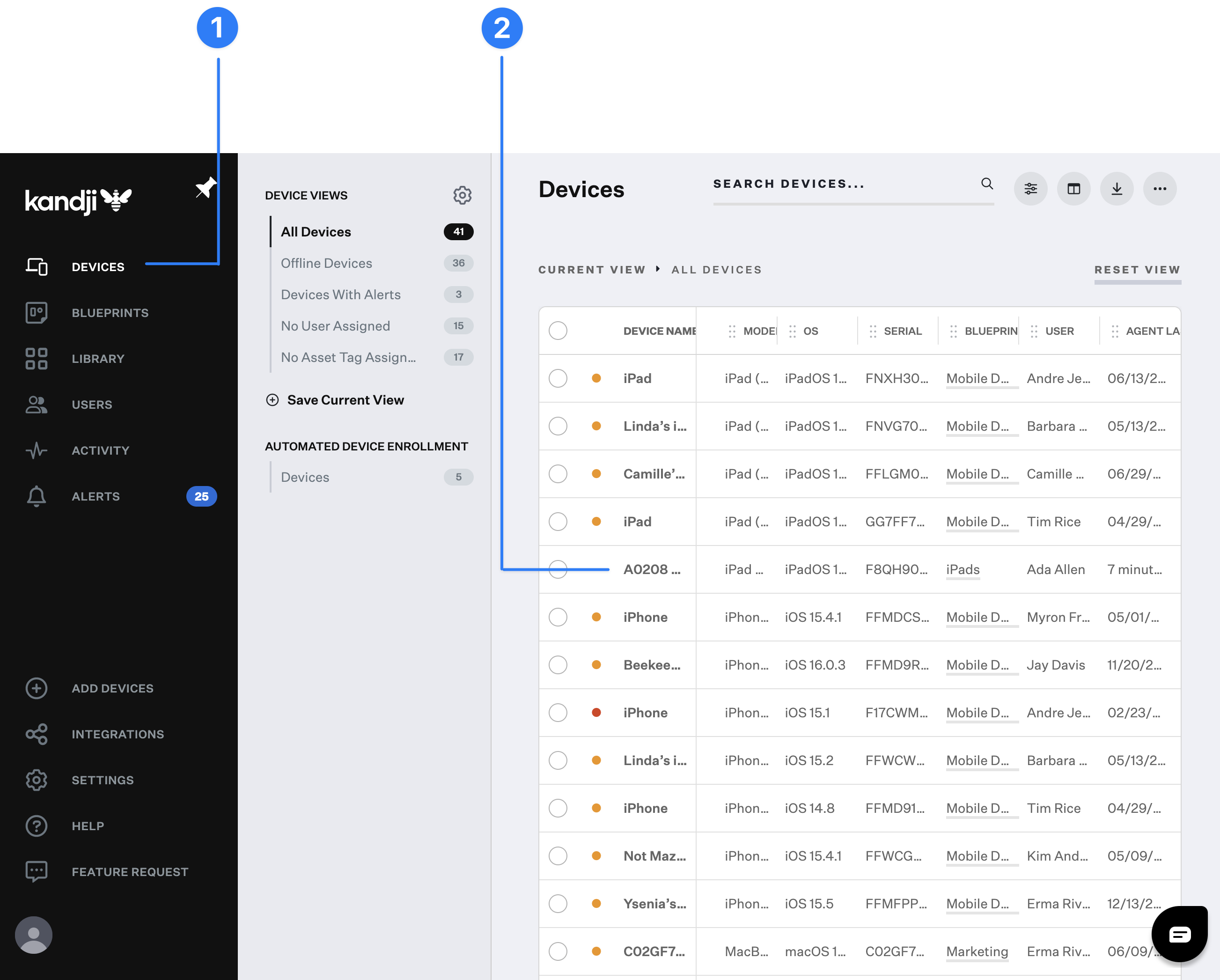 View a Device Application List Kandji