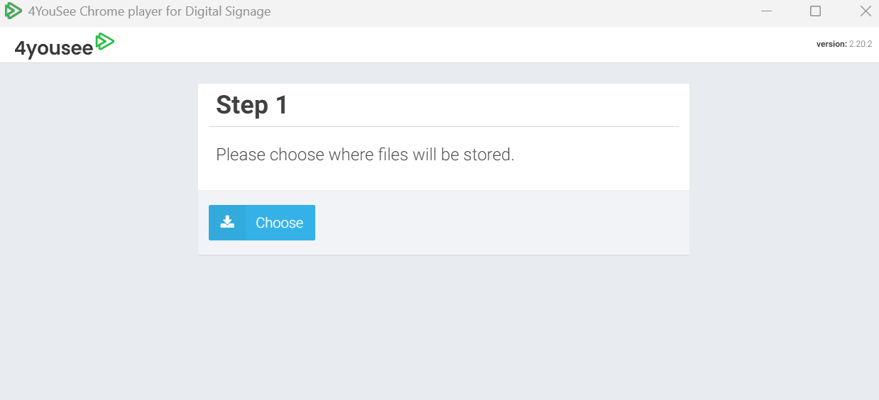 Exemplo de tela de registro do player