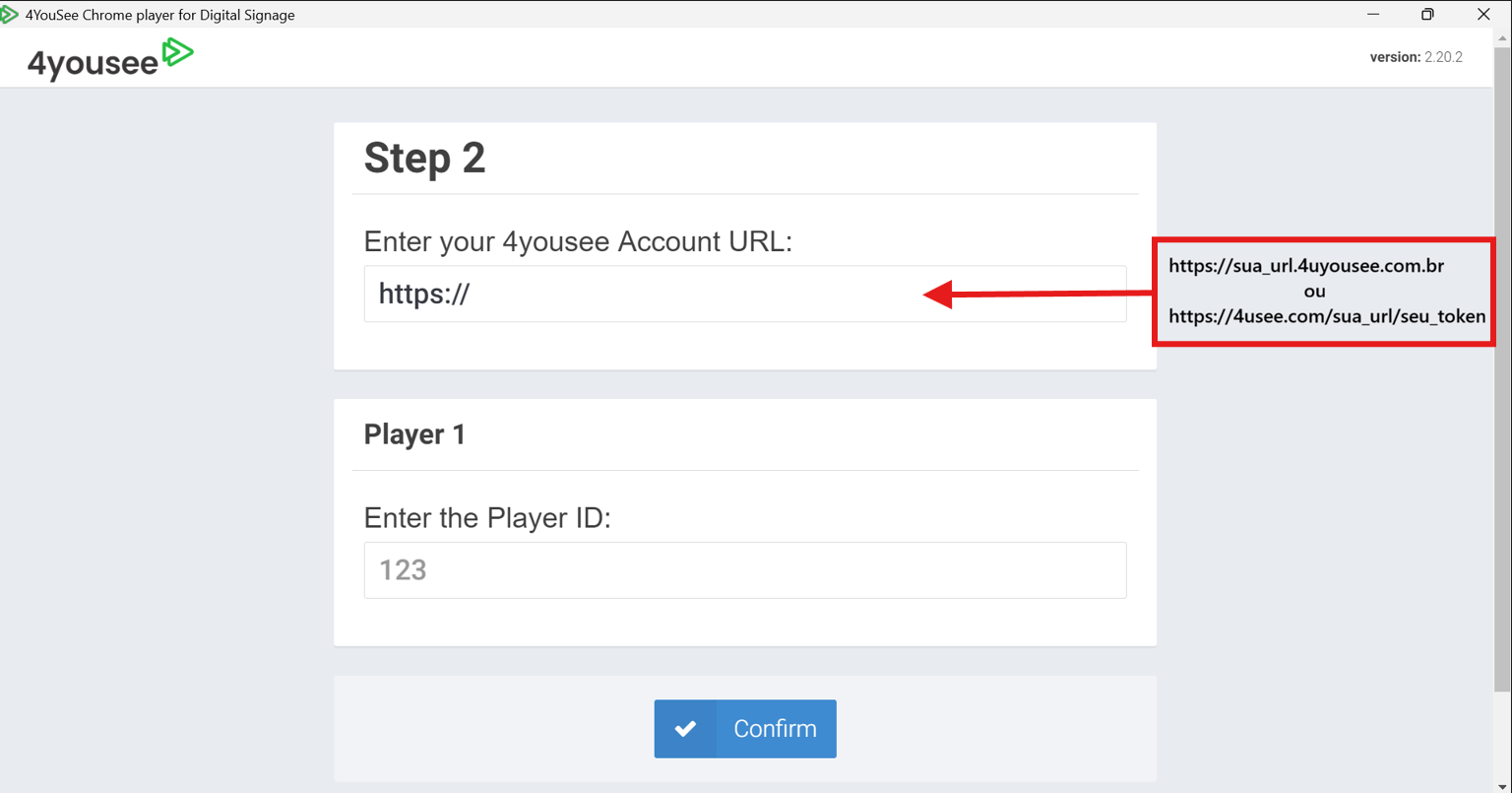 Vinculação de conta