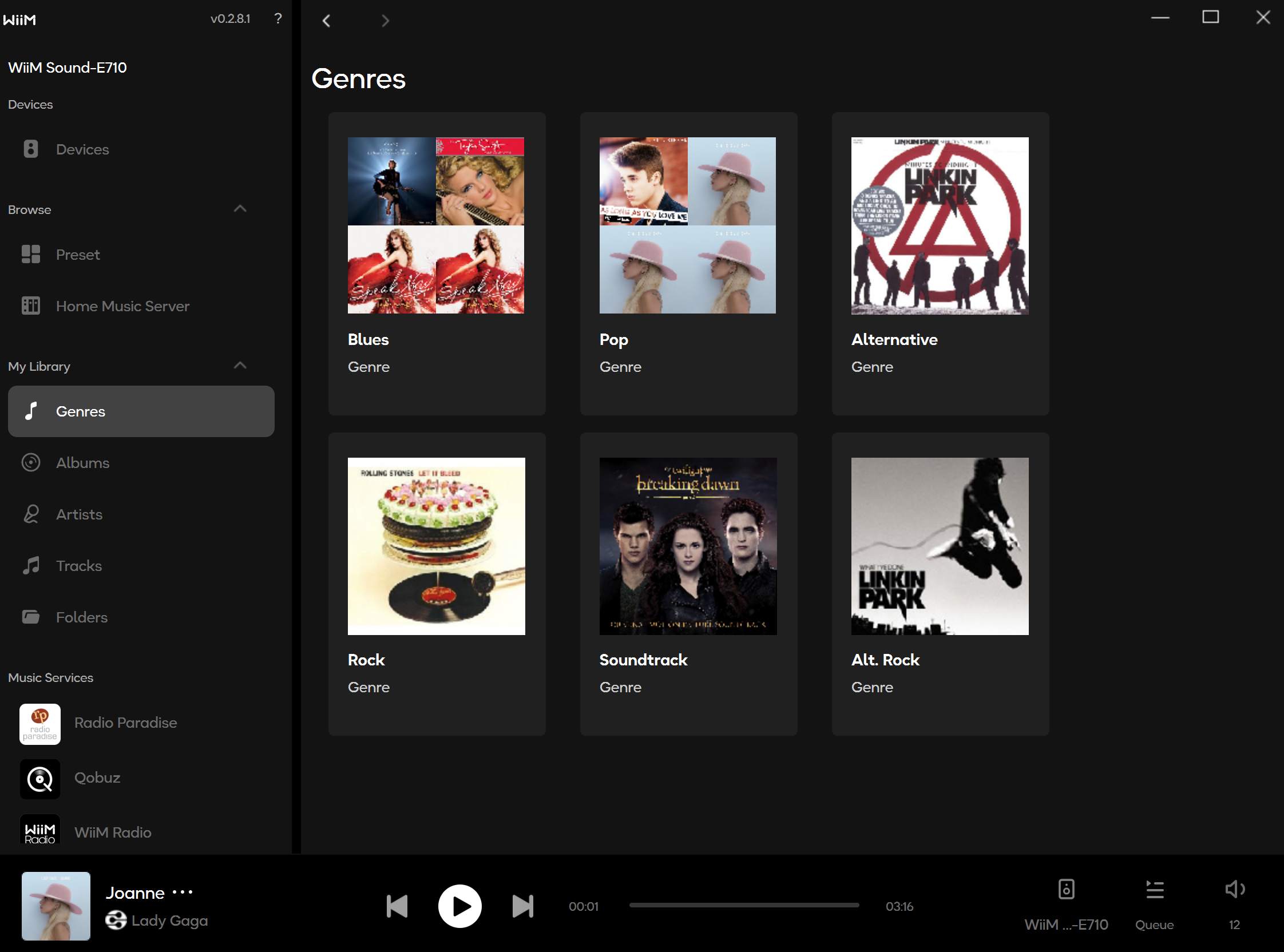 WiiM Home PC App Interface
