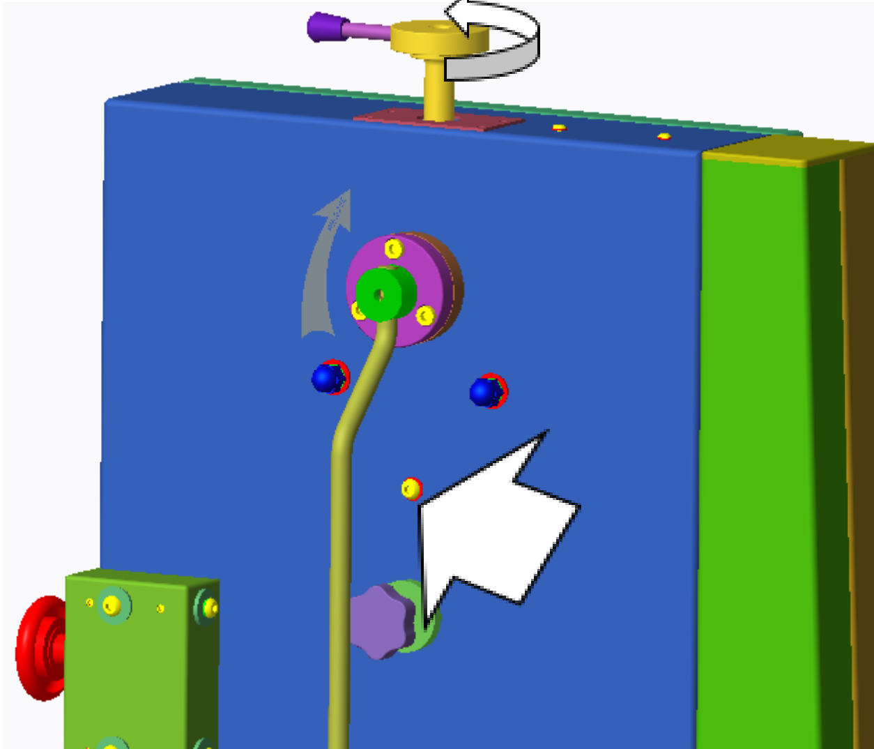 Step 2B — M8 Screw, Back of Upper Box