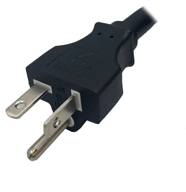 NEMA 6-20P plug showing vertical and horizontal blades with ground pin