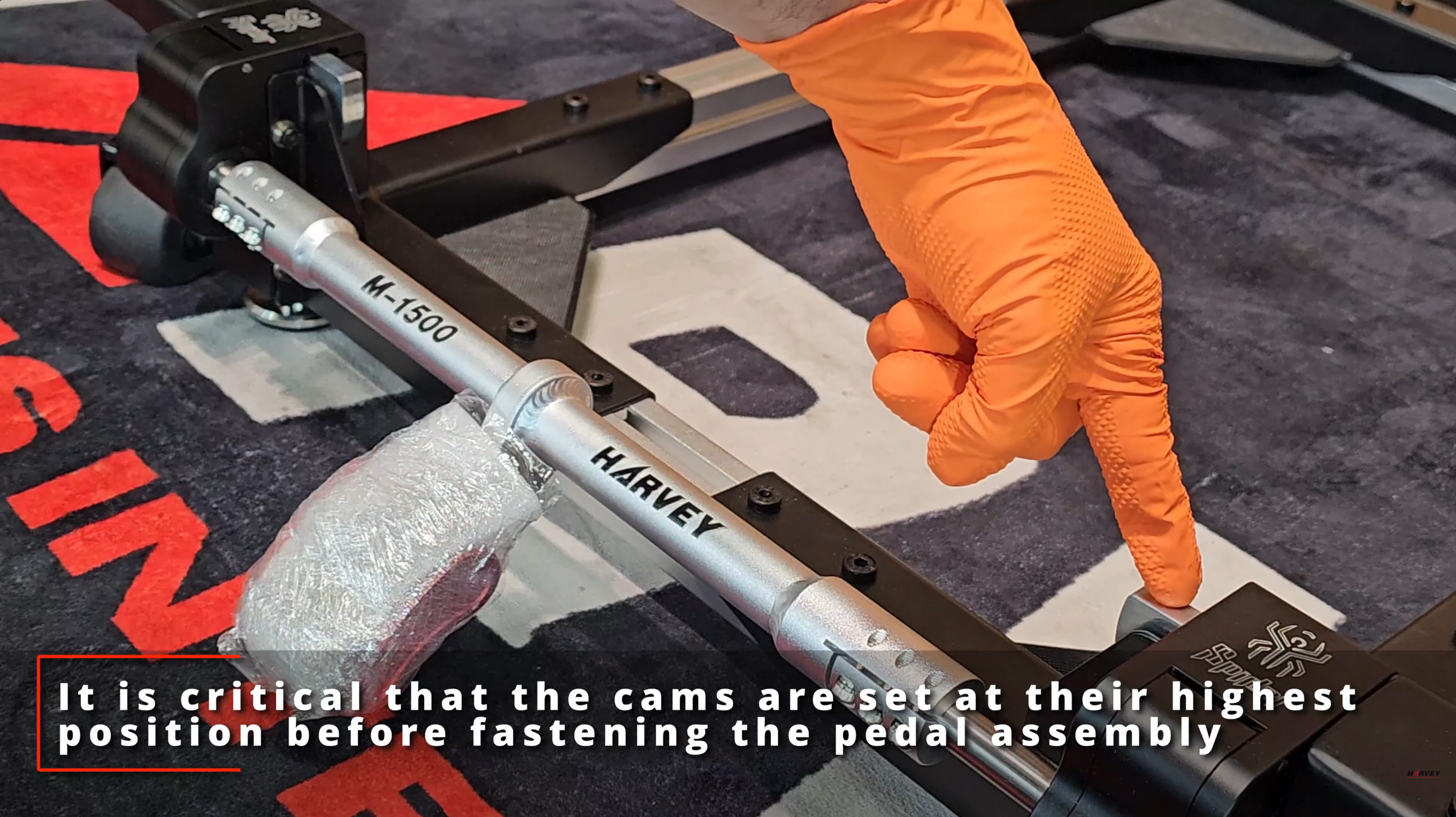 Step 1 — All cams raised to highest position