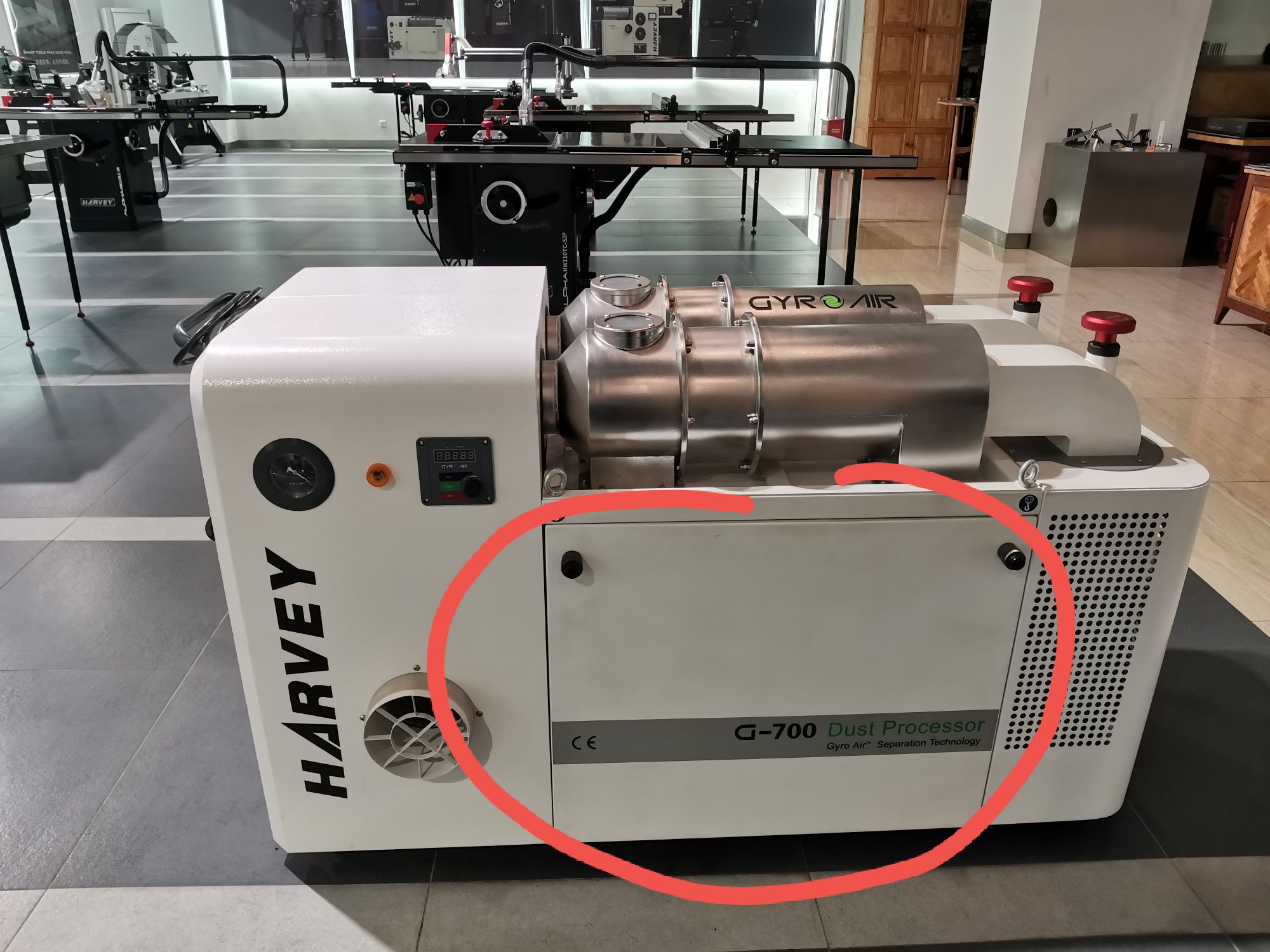 Dust bin sensor location