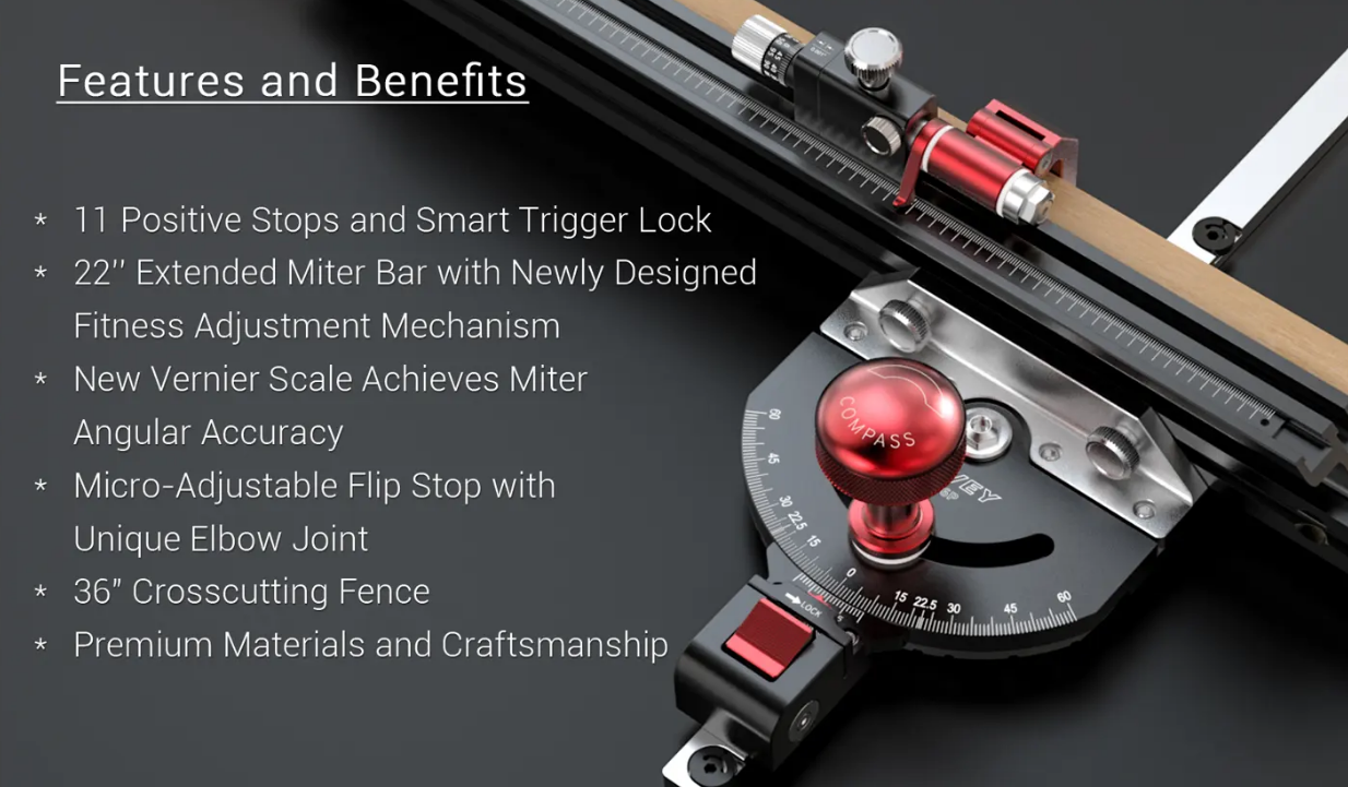 Compass MG-36PRO miter gauge overview